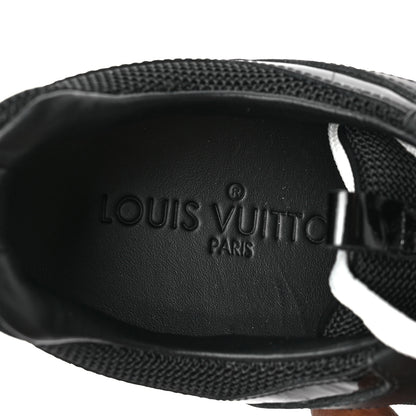 Louis Vuitton Calfskin Monogram Run Away Sneakers 38 Black 8 of 8