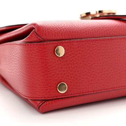 Gucci Dollar Calfskin Interlocking G Top Handle Shoulder Bag Red 9 of 11