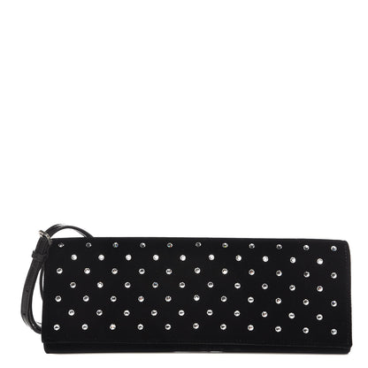 Saint Laurent Velvet Crystal Fetiche Clutch Nero Black 1 of 8
