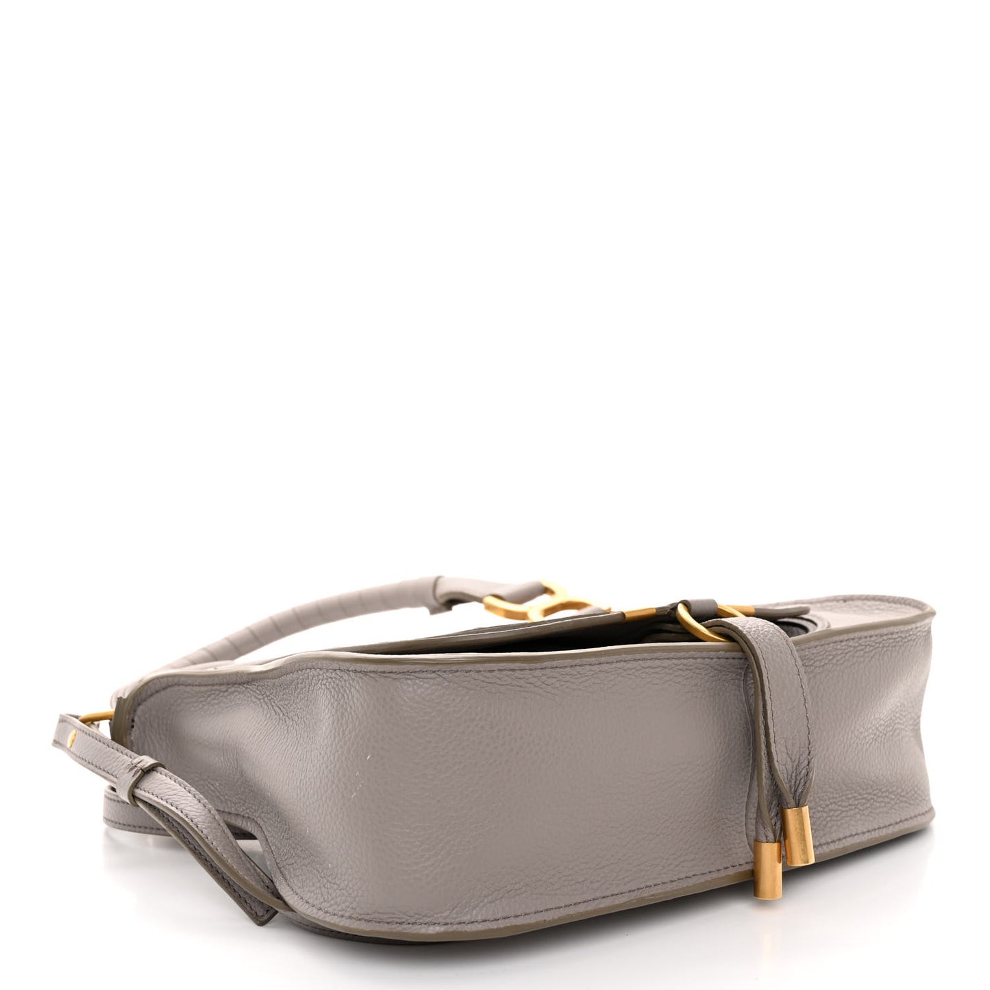Calfskin Small Marcie Satchel Cashmere Grey