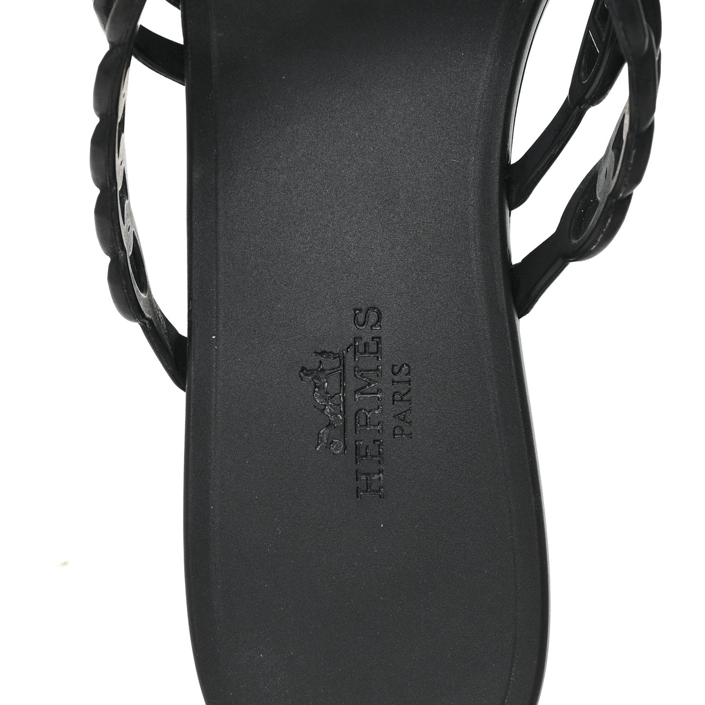 Rubber Chaine d'Ancre Nude Sandals 39 Black