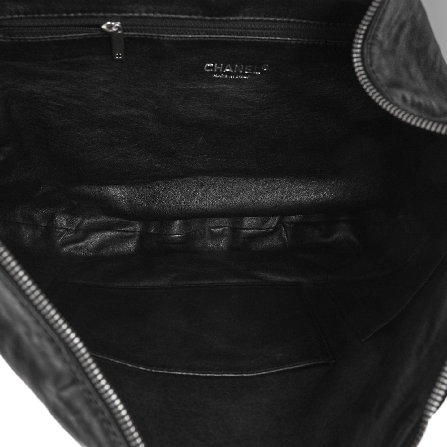 Calfskin Modern Chain Hobo Black