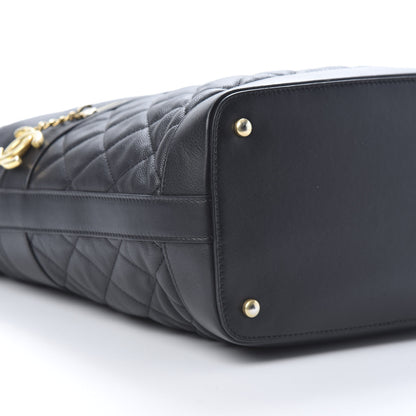 Chanel Grained Calfskin Quilted Casual Style Hobo Black 9 of 10