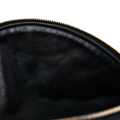 Balenciaga Crushed Velvet Logo Embossed XXS Souvenir Belt Bag Black 10 of 13
