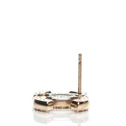 Chanel Crystal CC Earrings Gold 3 of 7