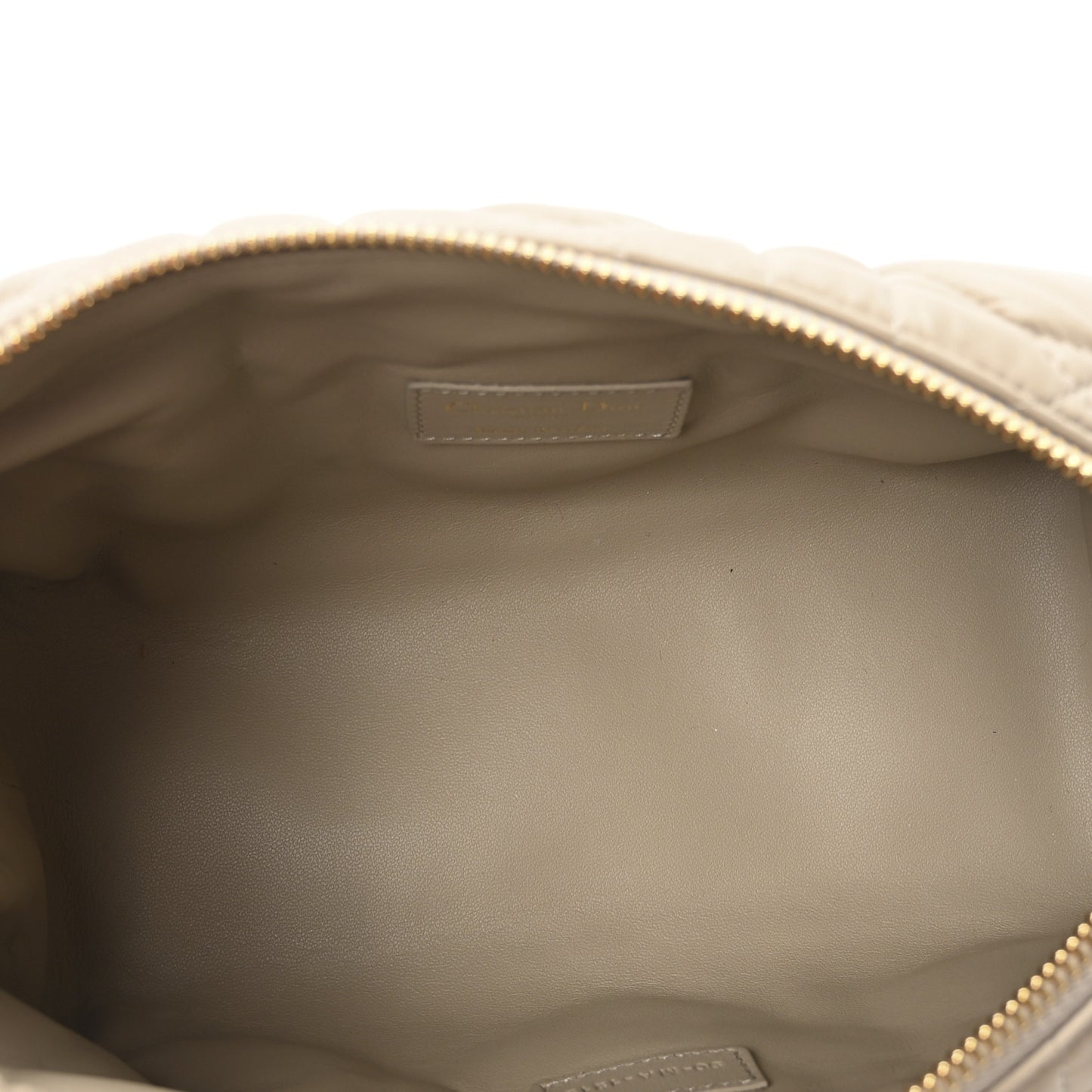 Calfskin Macrocannage Medium Diortravel Nomad Pouch Sand