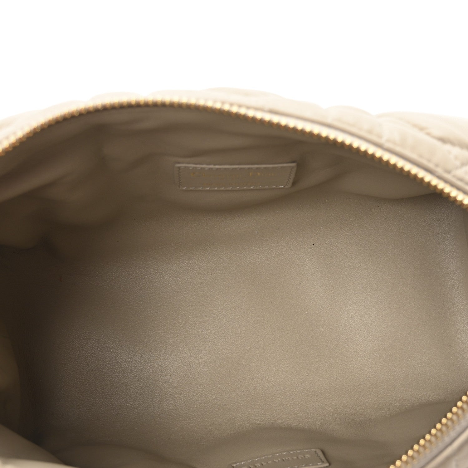 Christian Dior Calfskin Macrocannage Medium Diortravel Nomad Pouch Sand 5 of 10