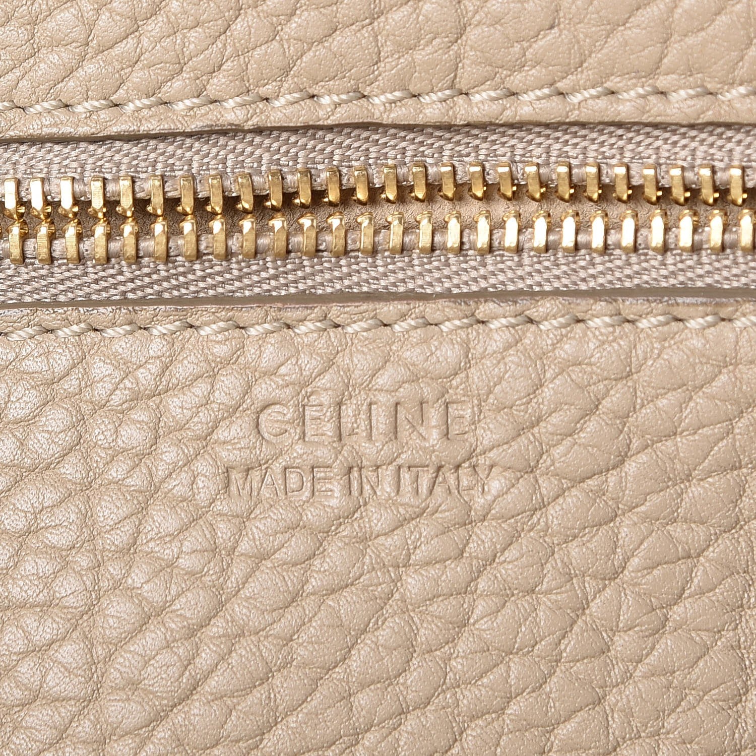Celine Crisped Calfskin Small Tie Knot Tote Light Taupe 6 of 15