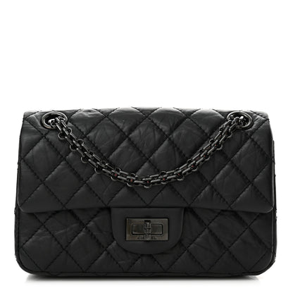 Chanel Aged Calfskin Quilted 2.55 Reissue Mini Flap So Black 1 of 12