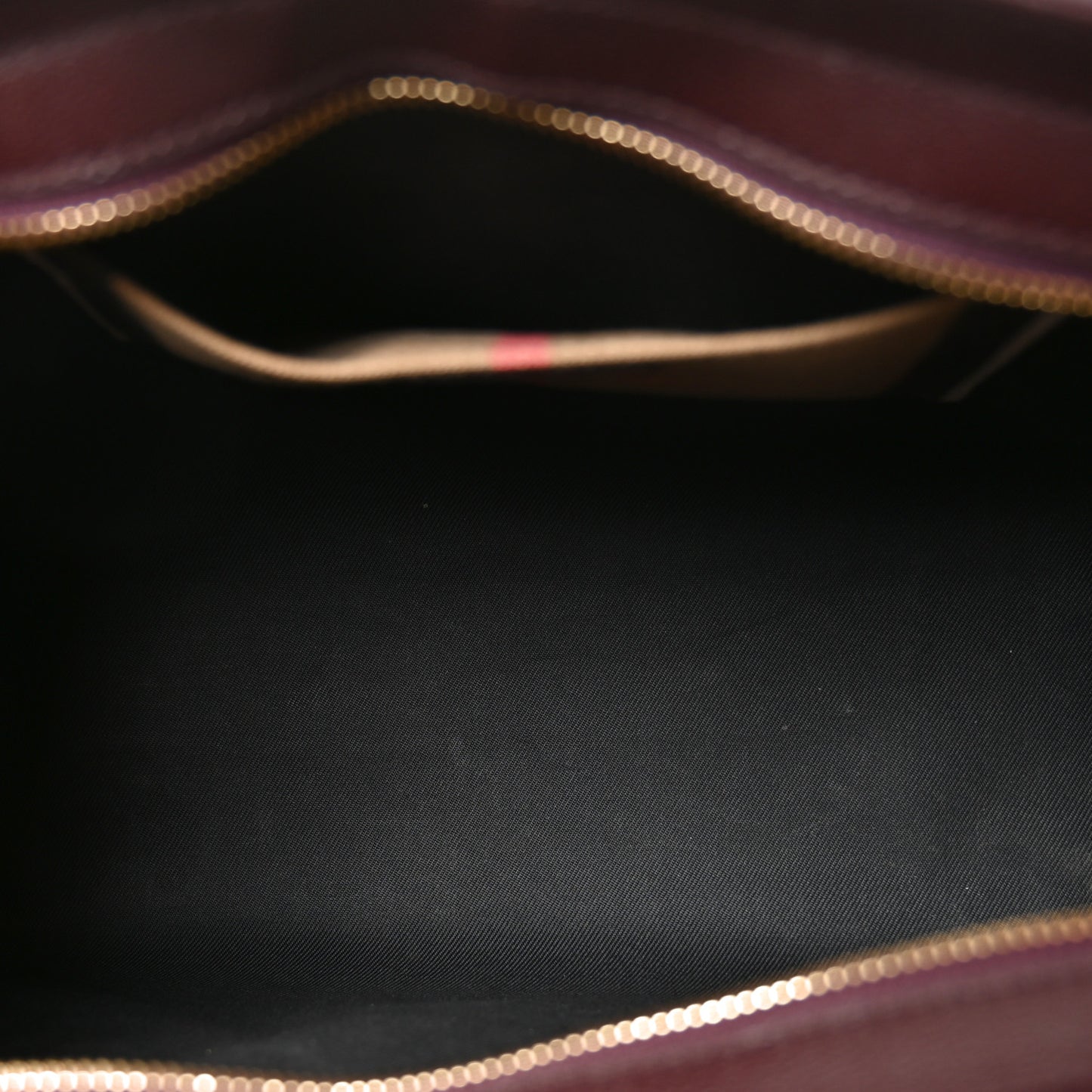Calfskin Mega Check Small Banwell Tote  Mahogany Red