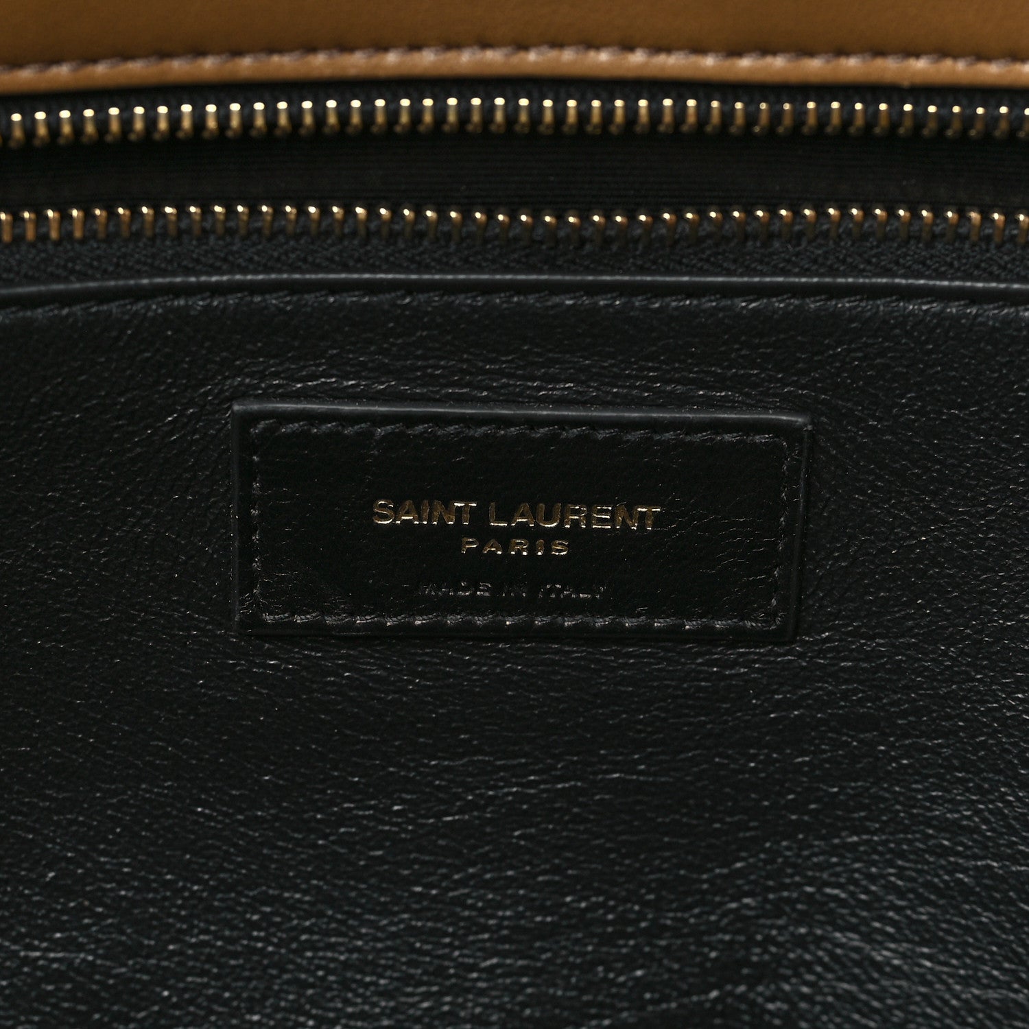 Saint Laurent Shearling Lambskin Quilted Sade Puffer Envelope Clutch Natural Brown 6 of 9