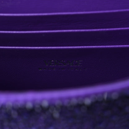 Versace Satin Crystal Studded Mini La Medusa Bag Purple 6 of 10