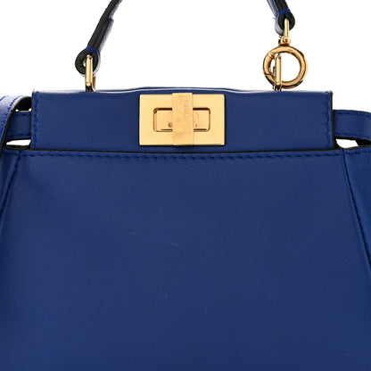 Fendi Shiny Nappa Micro Peekaboo Iconic Satchel Bluette 7 of 9
