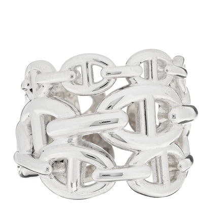 Hermes Sterling Silver GM Chaine d'Ancre Enchainee Band Ring 54 7 1 of 5