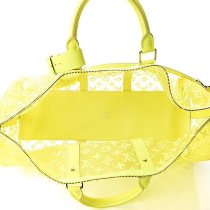 Louis Vuitton Monogram Fluo See Through Keepall Bandouliere 50 Yellow 5 of 10