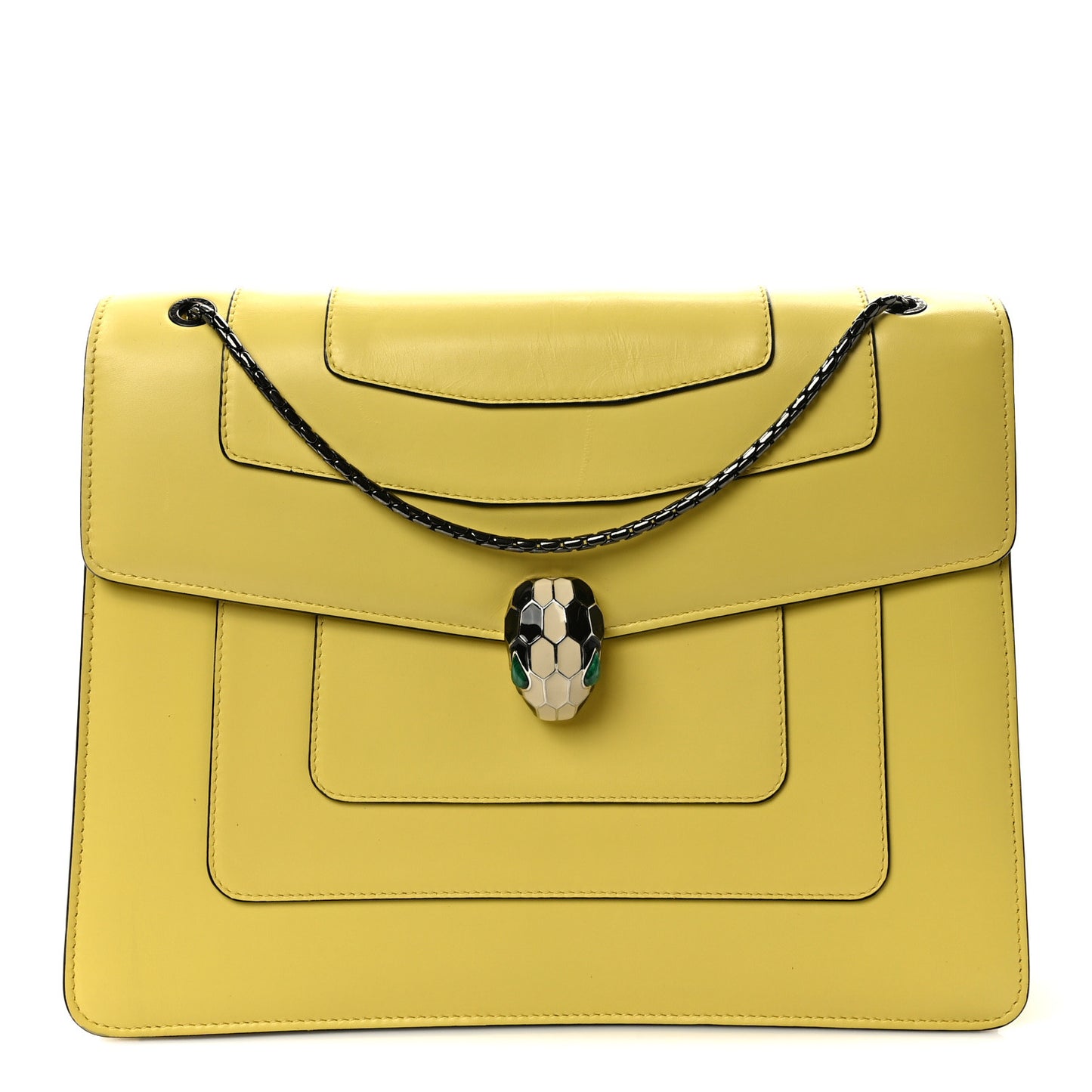 Calfskin Serpenti Forever Crossbody Bag Yellow