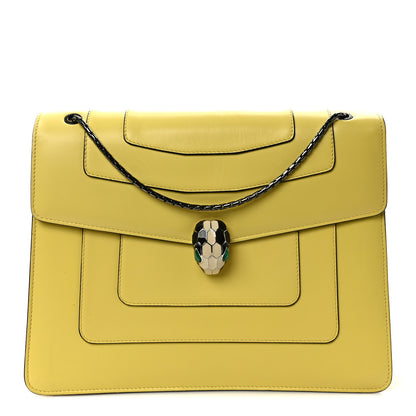 Bulgari Calfskin Serpenti Forever Crossbody Bag Yellow 1 of 9