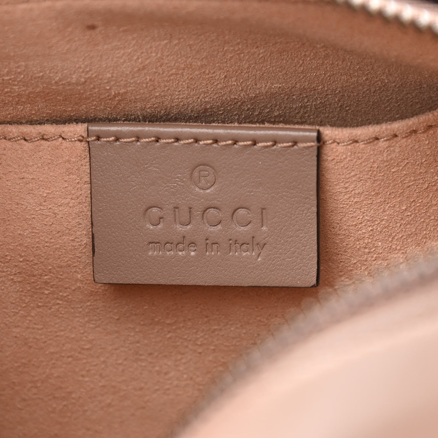 Gucci Calfskin Matelasse Mini GG Marmont Chain Shoulder Bag Porcelain Rose 6 of 13