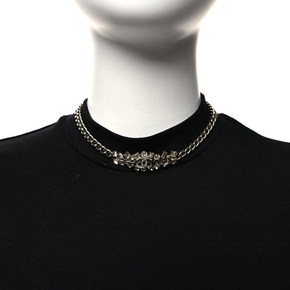 Chanel Crystal CC Link Choker Necklace Gold 2 of 5