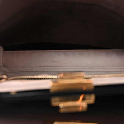 Fendi Vitello Seta Shiny Nappa Medium Peekaboo Iconic Satchel Moresco Rosa Doll 6 of 12