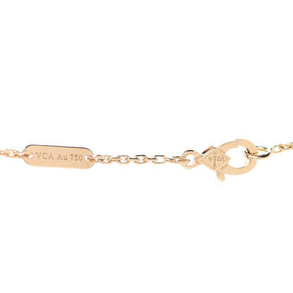 Van Cleef & Arpels 18K Yellow Gold Mother of Pearl Vintage Alhambra Pendant Necklace 4 of 6