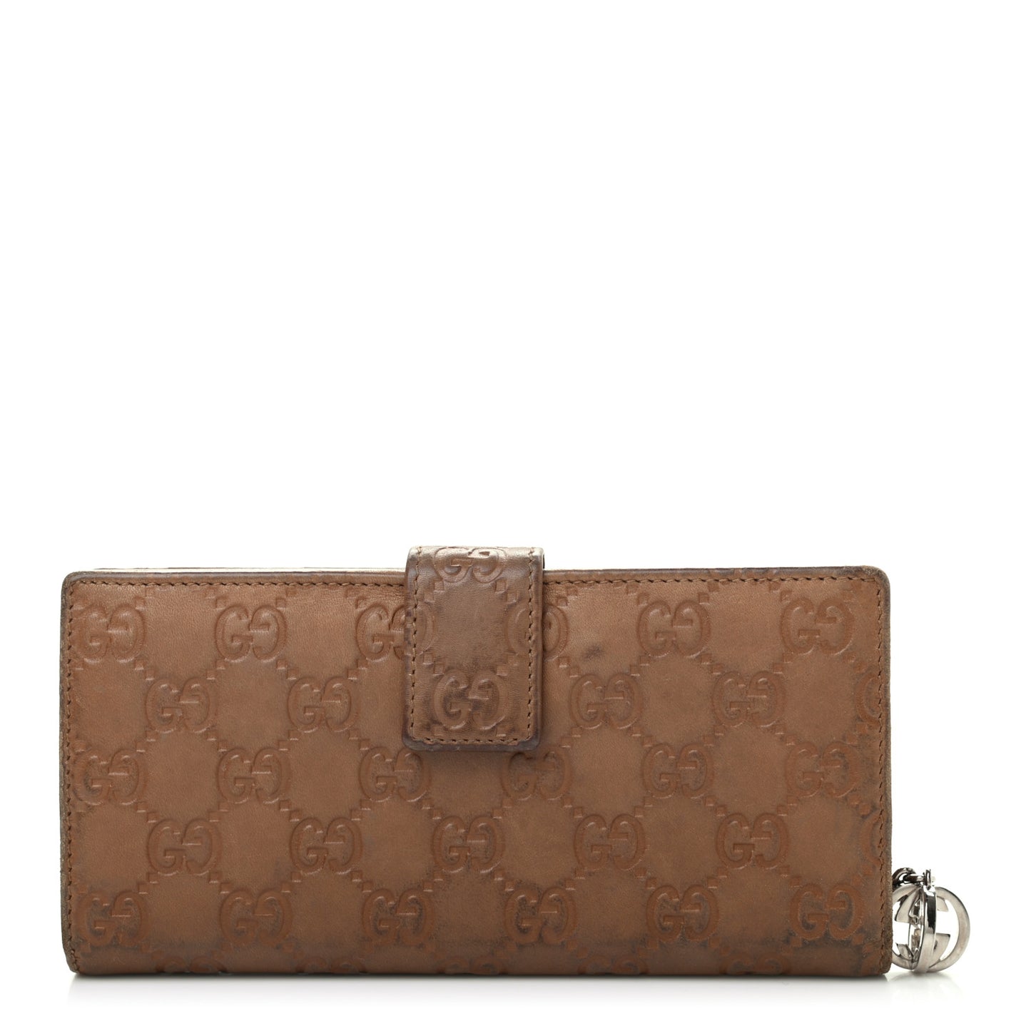 Guccissima Twins Continental Flap Wallet Brown