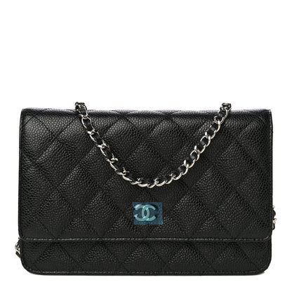 Chanel Caviar Quilted Wallet On Chain WOC Black 1 of 12