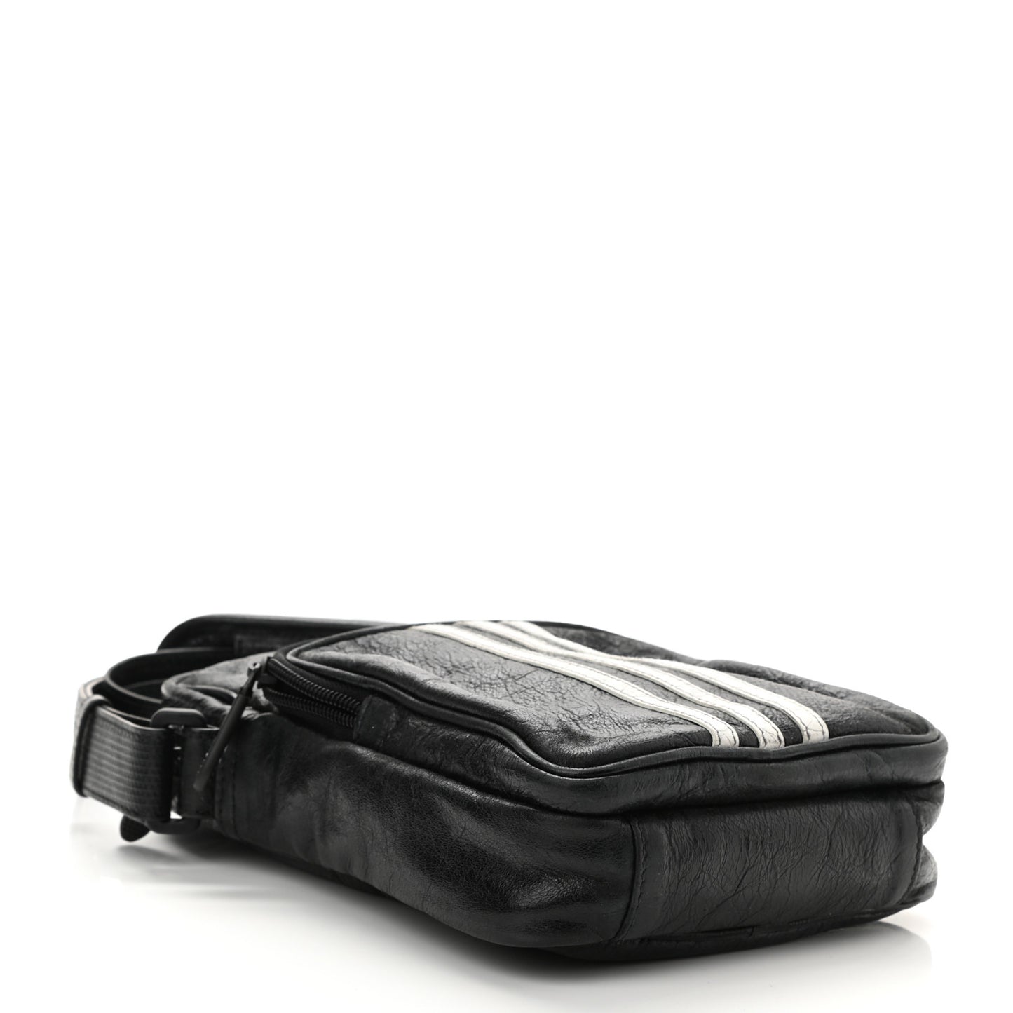 X ADIDAS Agneau Arena Trefoil Logo Messenger Bag Black White