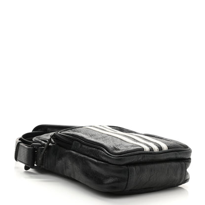 Balenciaga X ADIDAS Agneau Arena Trefoil Logo Messenger Bag Black White 4 of 8