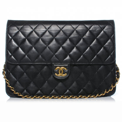 Chanel Lambskin Single Flap Black 1 of 8
