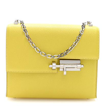 Hermes Chevre Mysore Mini Verrou Chaine Bag Lime 1 of 9