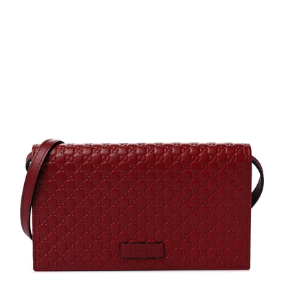 Gucci Microguccissima Crossbody Wallet Red 1 of 9
