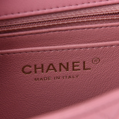 Chanel Lambskin Quilted Mini Square Flap Pink 5 of 9
