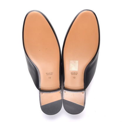 Gucci Calfskin Flower Embroidered Princetown Slippers 40 Black 5 of 11