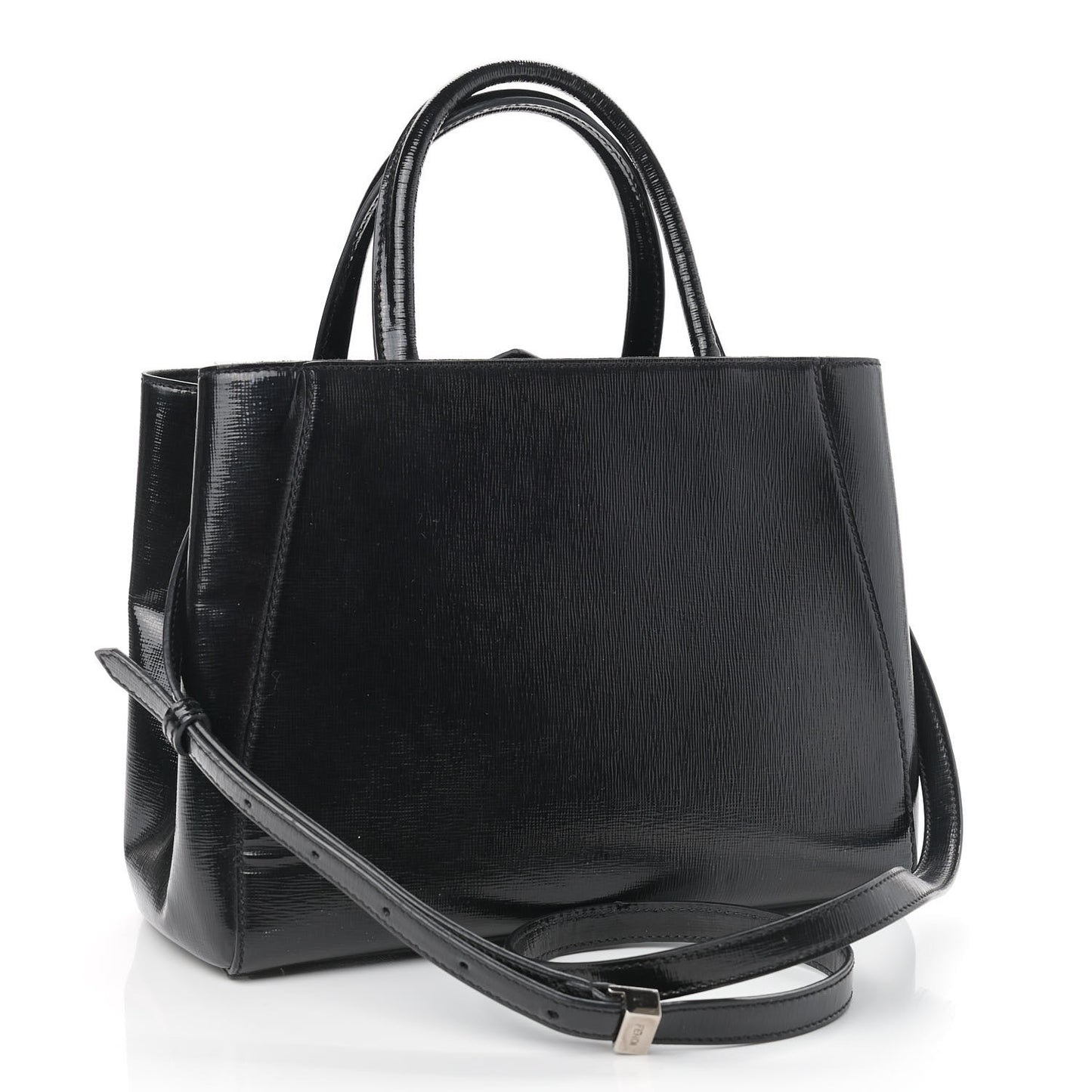 Patent Vitello Elite Petite 2Jours Tote Black