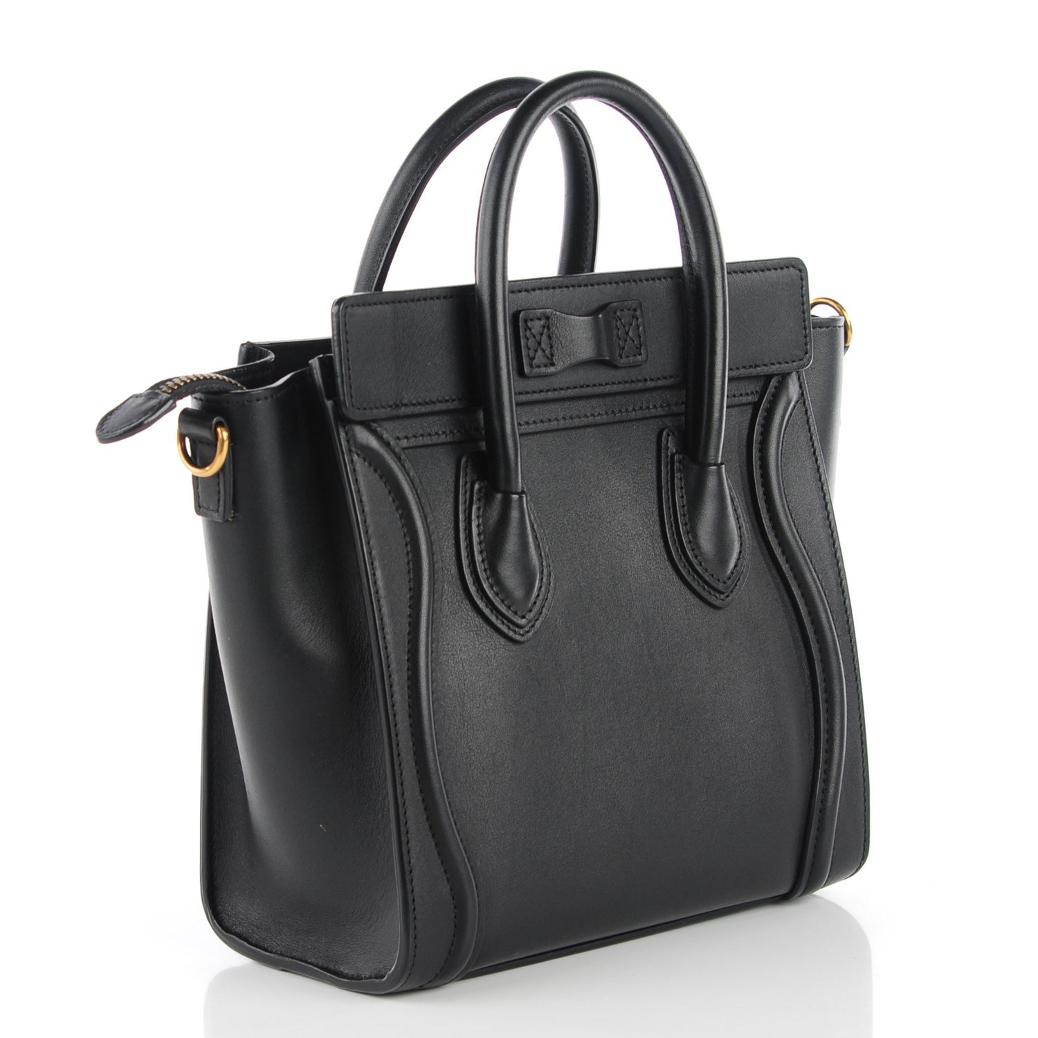 Celine Smooth Calfskin Nano Luggage Black 3 of 8