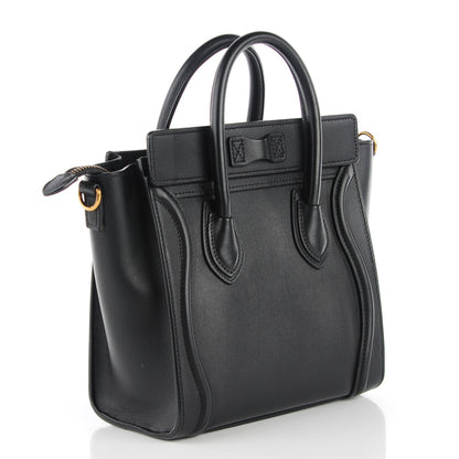 Celine Smooth Calfskin Nano Luggage Black 3 of 8