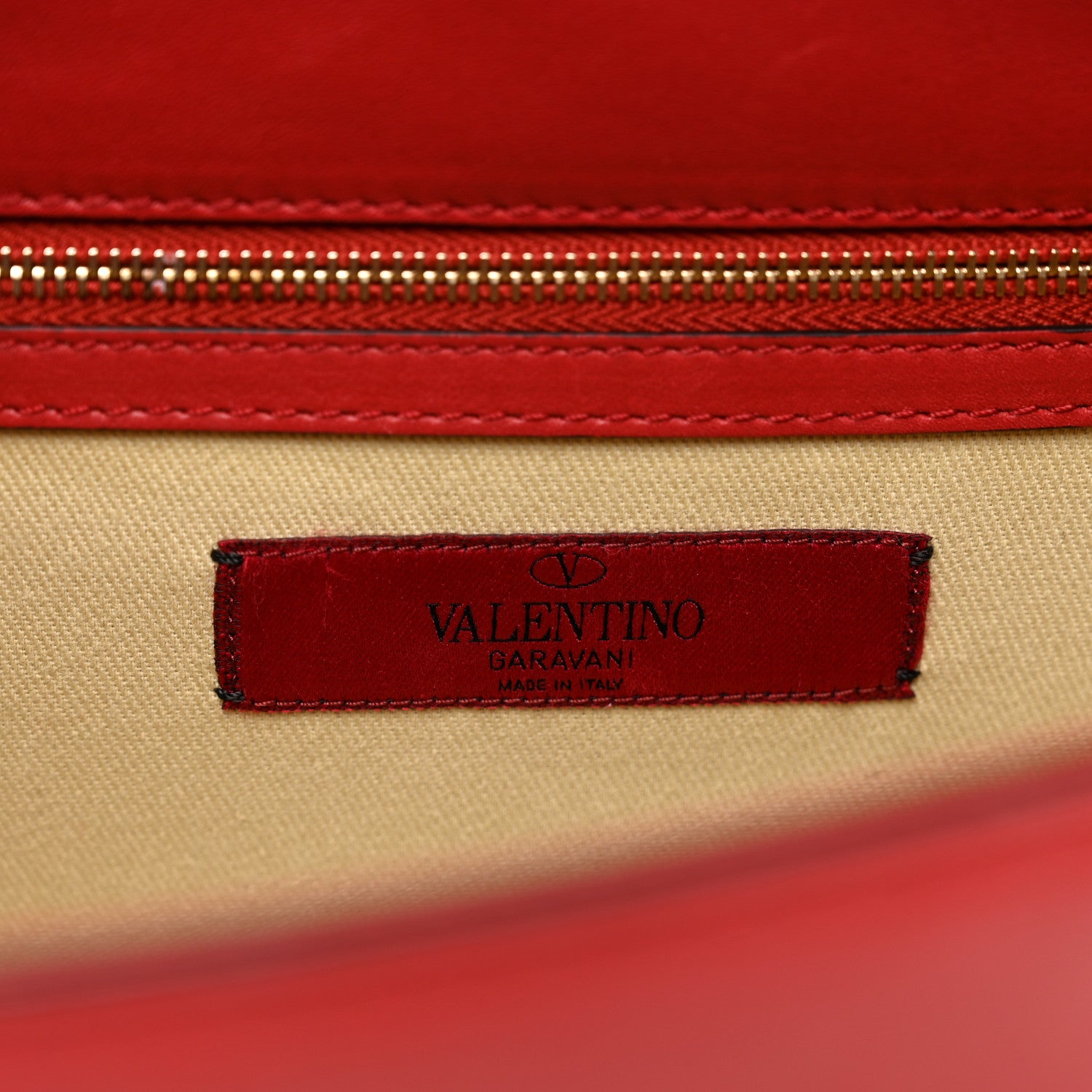 Valentino Garavani Vitello Medium Glam Lock Rockstud Flap Red 7 of 9