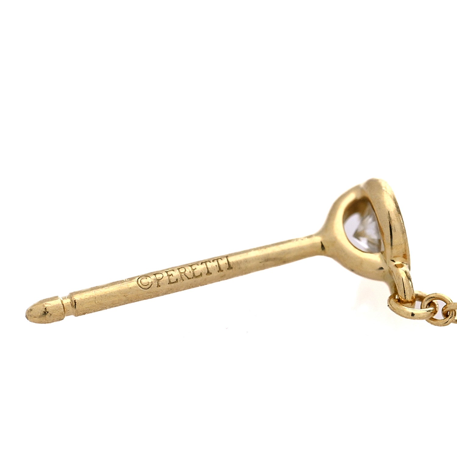 Tiffany 18K Yellow Gold Diamond .39ctw Elsa Peretti Diamonds by the Yard Drop Earrings 5 of 6