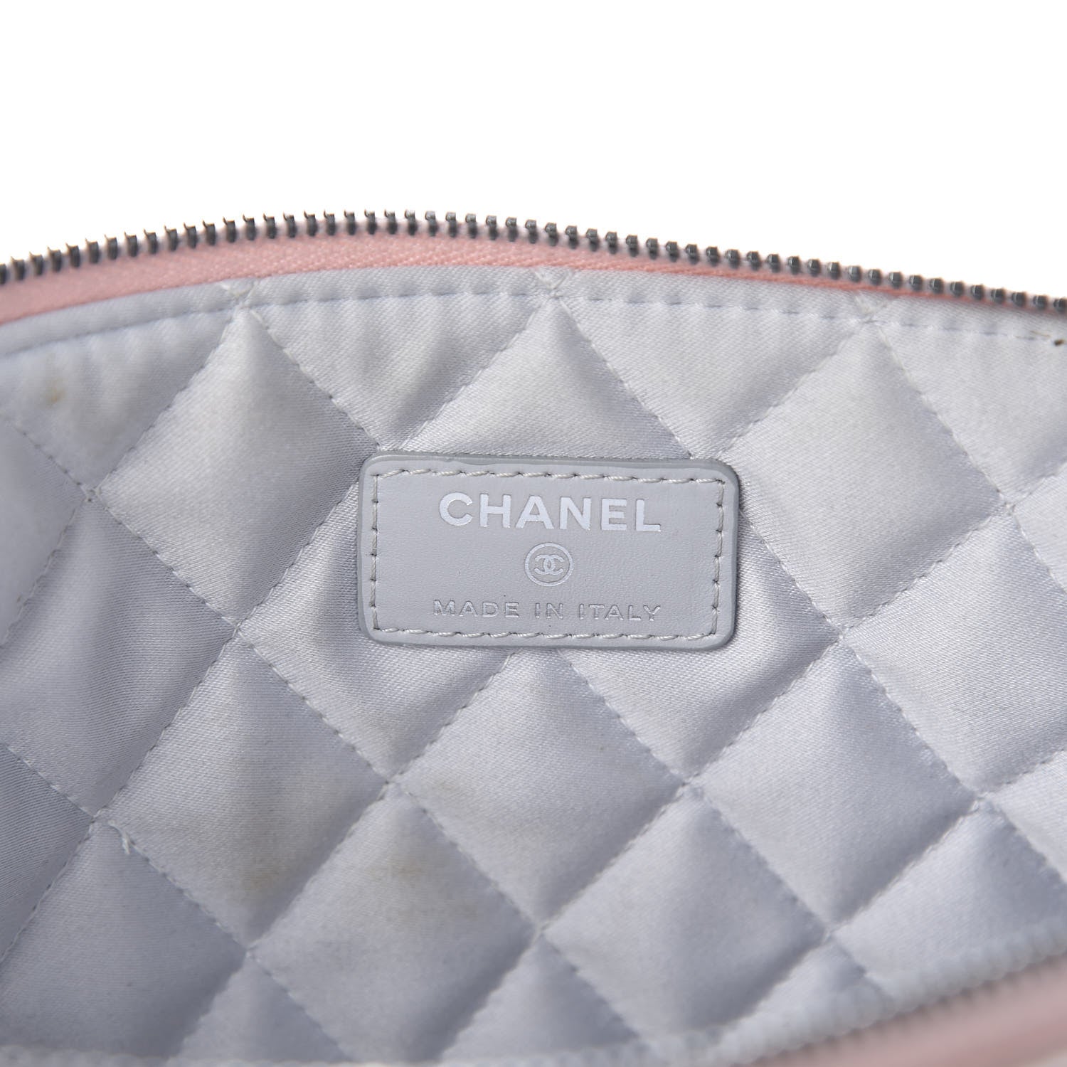 Chanel Metallic Aged Calfskin Quilted Medium Cosmetic Case Pink 6 of 9