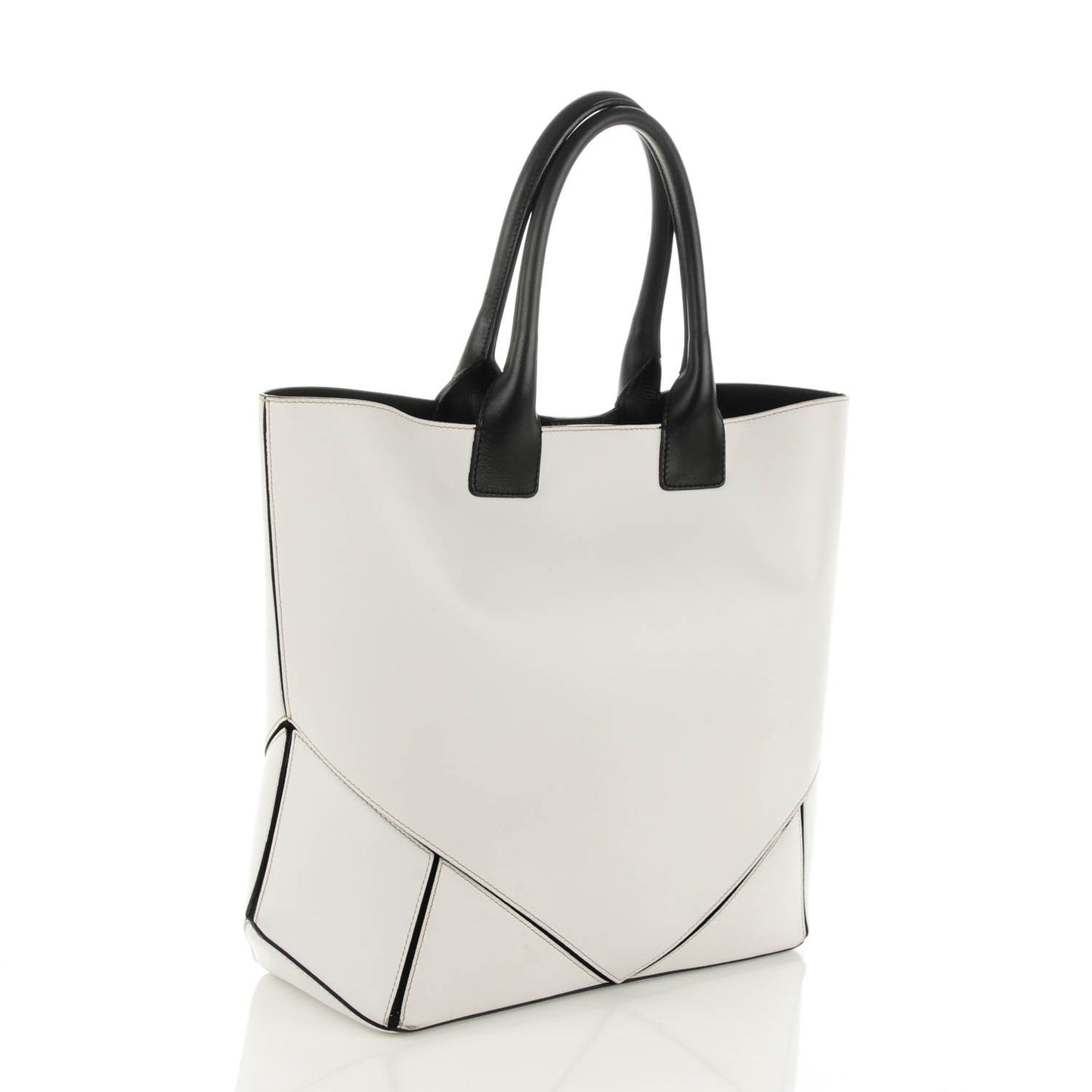 Nappa Easy Tote White Black