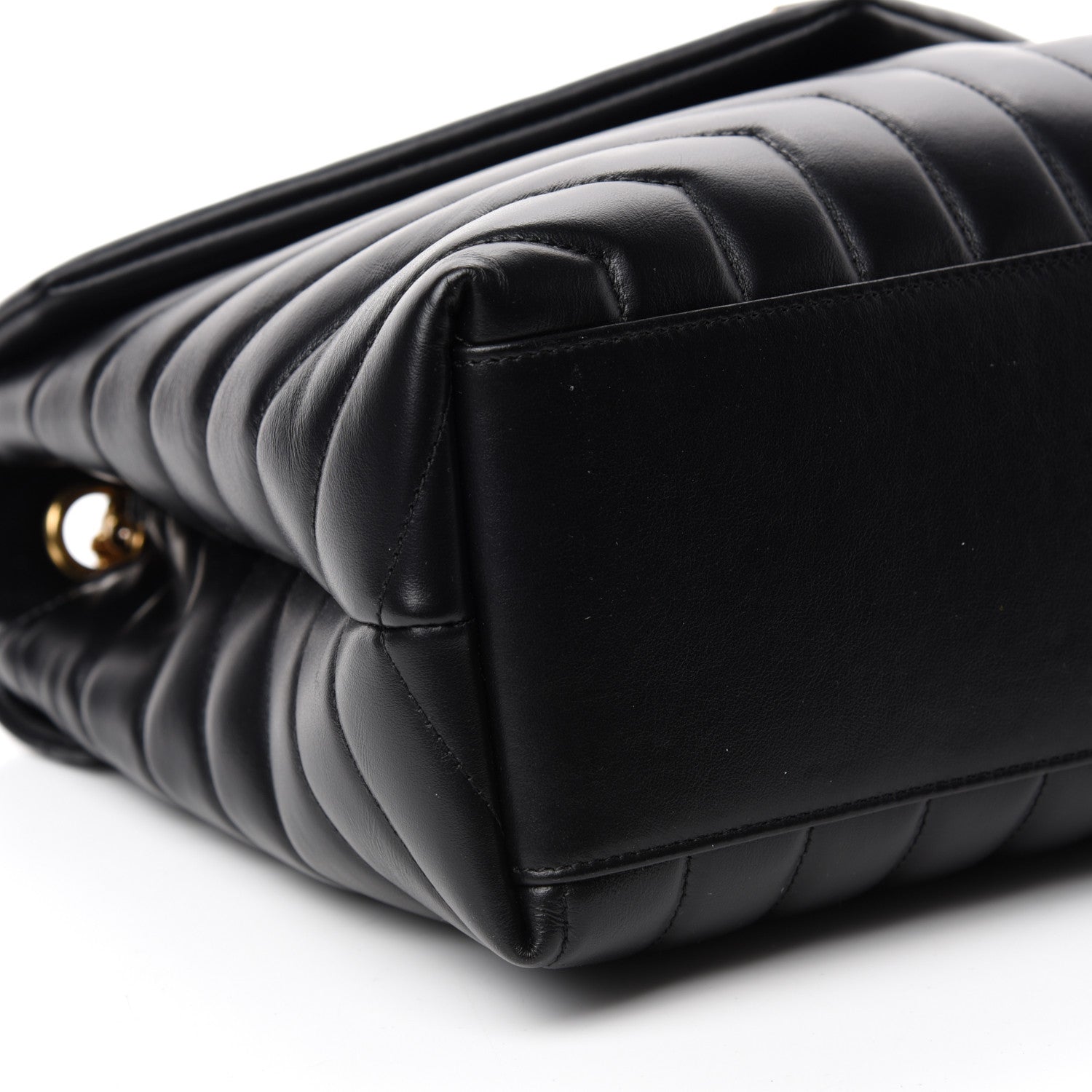 Saint Laurent Calfskin Y Quilted Monogram Medium Loulou Chain Satchel Black 6 of 11