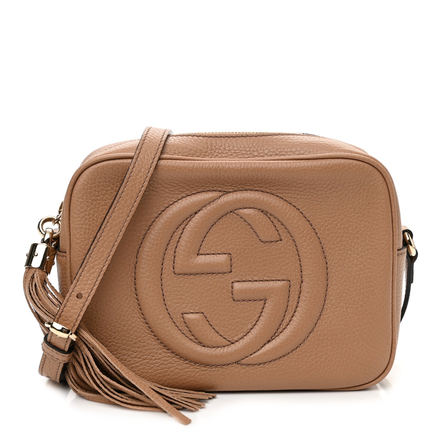 Gucci Pebbled Calfskin Small Soho Disco Bag Camelia 1 of 11