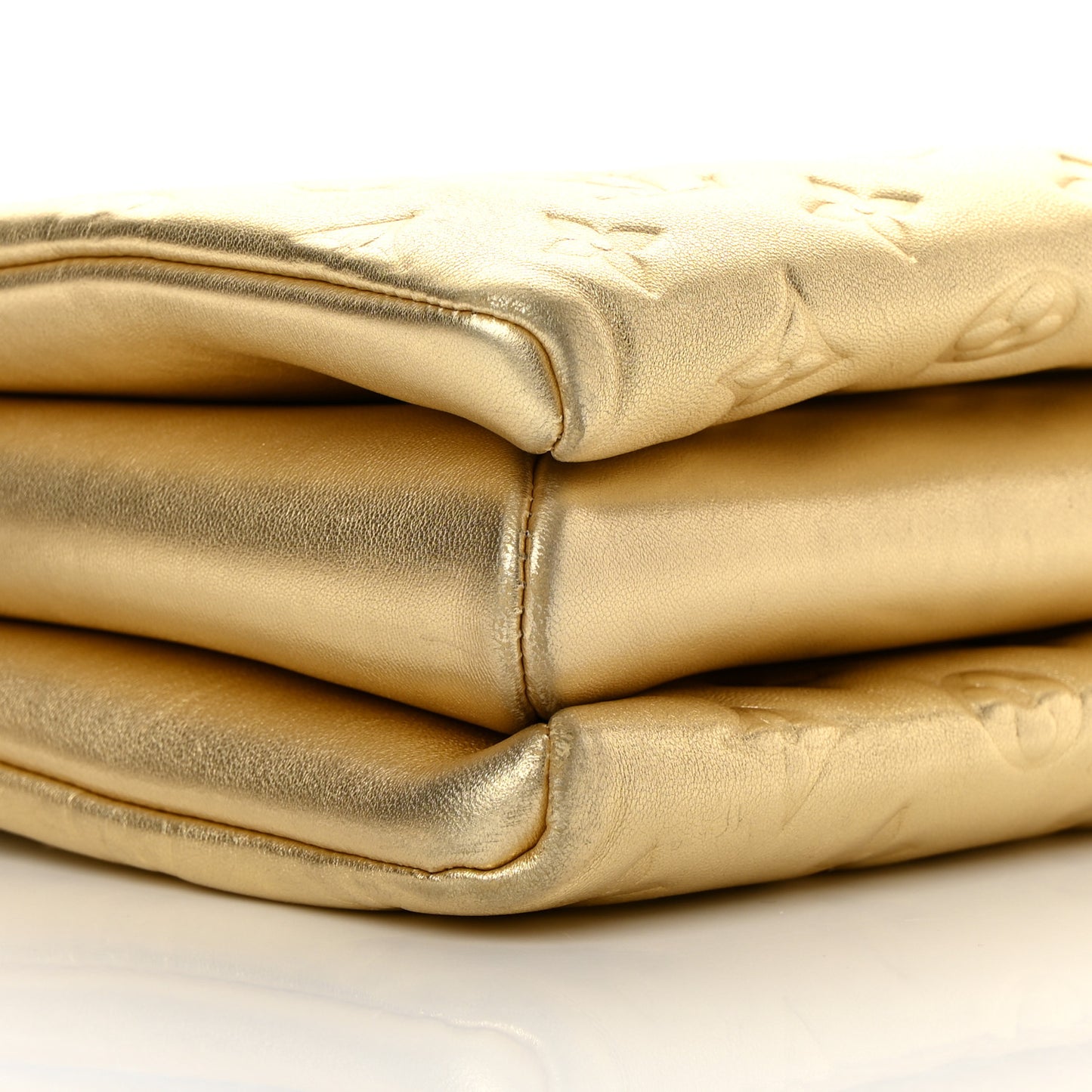 Lambskin Embossed Monogram Coussin PM Gold