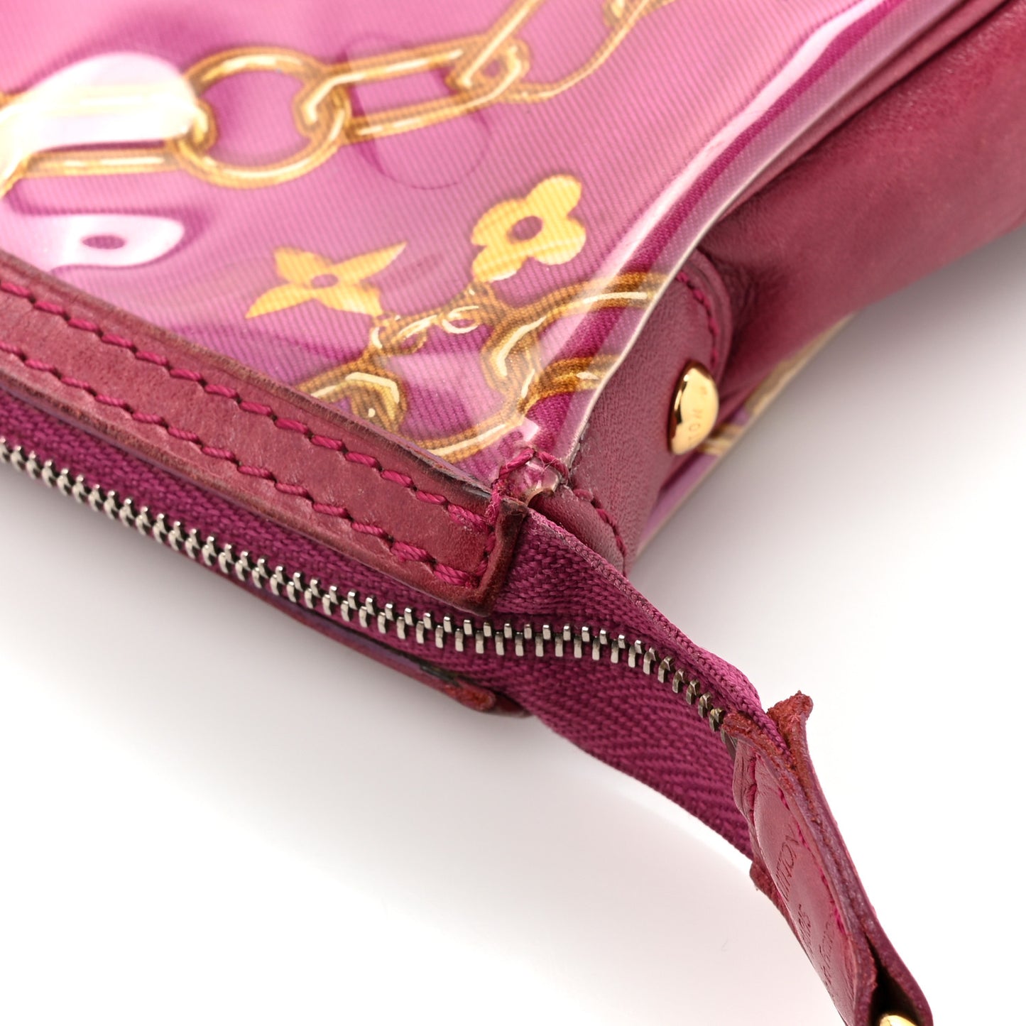 Monogram Charms Pochette Accessories Bag Fuchsia