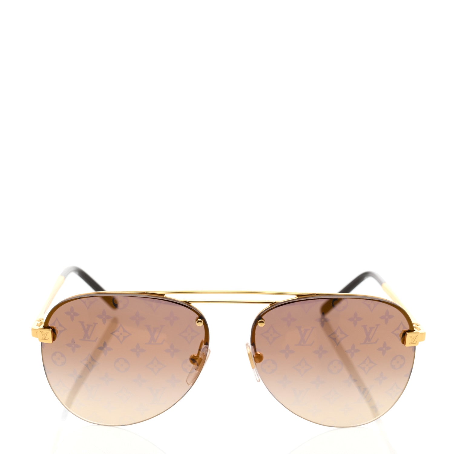 Louis Vuitton Clockwise Sunglasses Z1020E Gold Brown 2 of 8