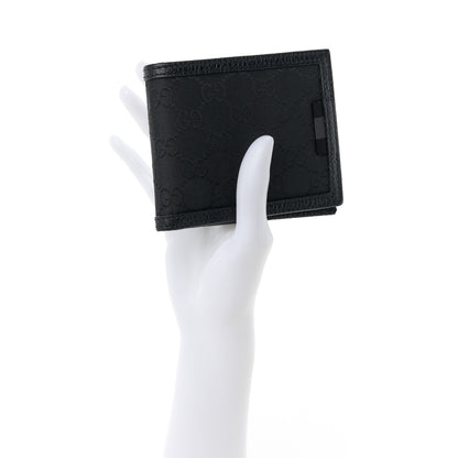Gucci Nylon Monogram Bi-Fold Wallet Black 2 of 11
