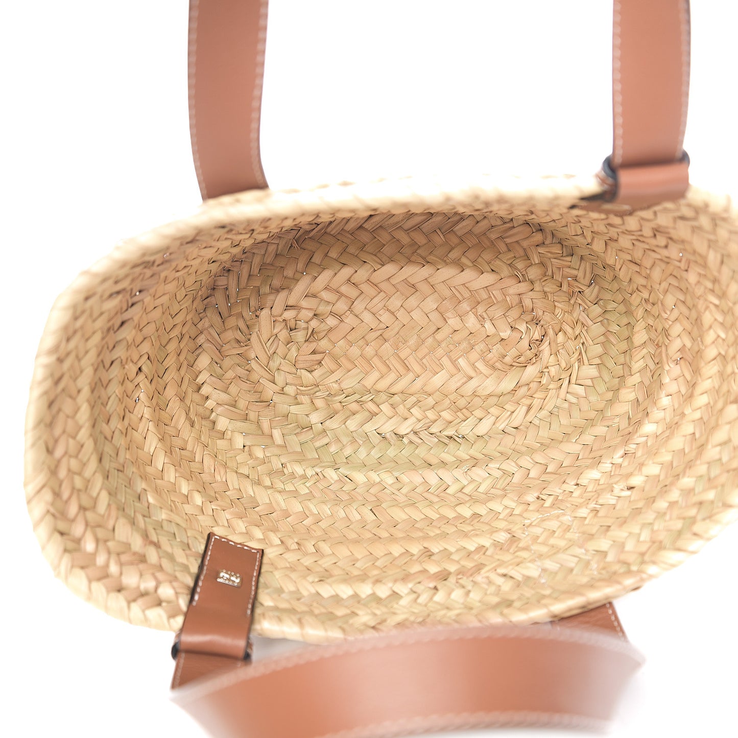 Raffia Small Basket Tote Bag Natural Tan