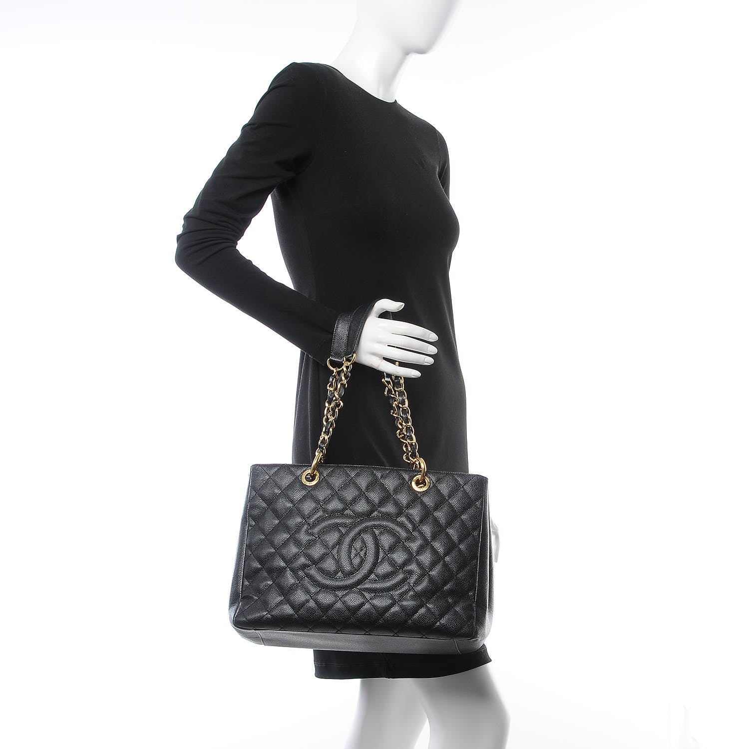 Chanel Caviar Quilted Grand Shopping Tote GST Black 2 of 9
