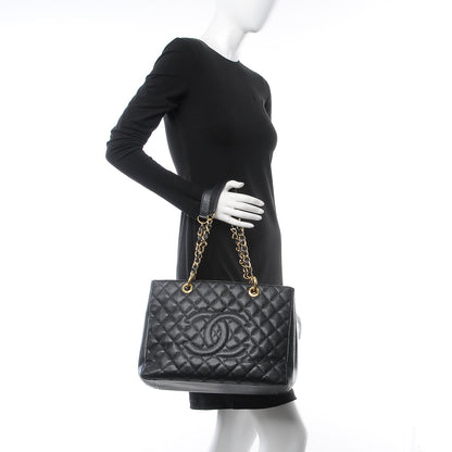 Chanel Caviar Quilted Grand Shopping Tote GST Black 2 of 9